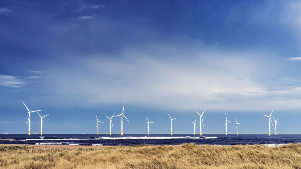 An Off Shore Wind Farm Located on The North East Coast of England.