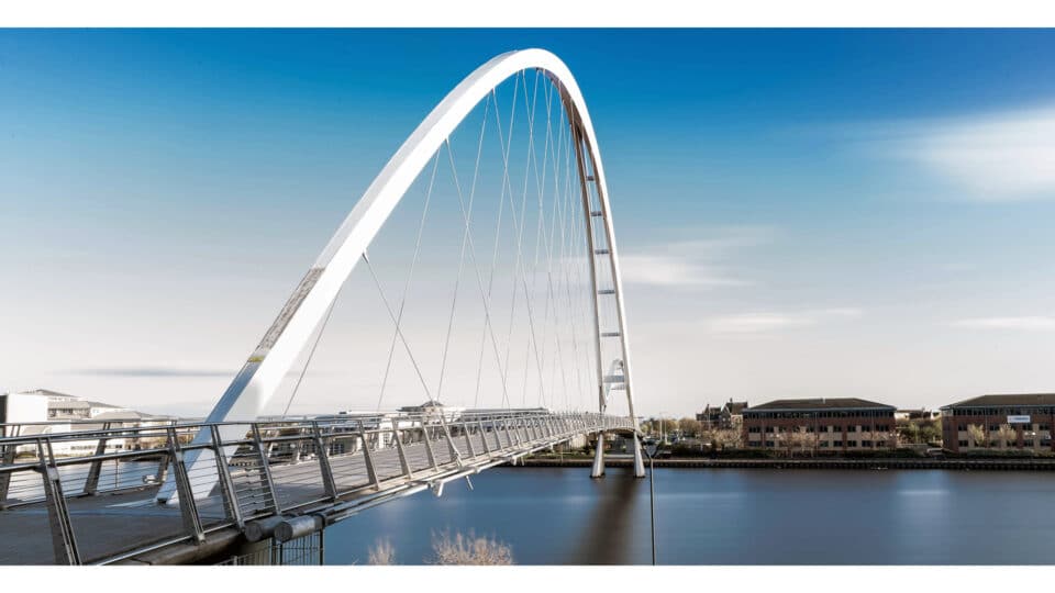 The Infinity Bridge In Stockton-on-Tees on a Sunny Day